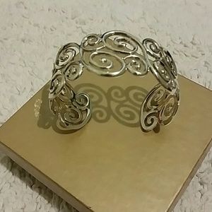 Sterling Silver Scroll Cuff